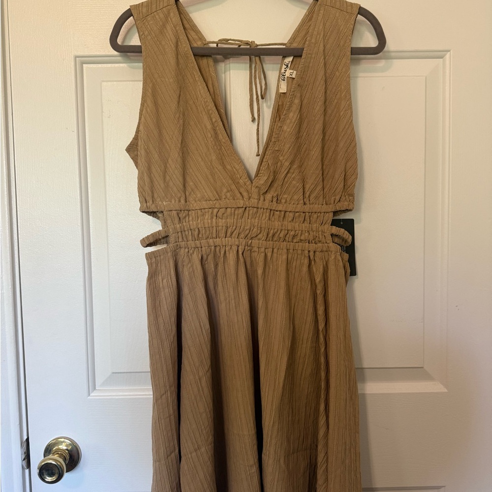 Blush Tan Backless Dress